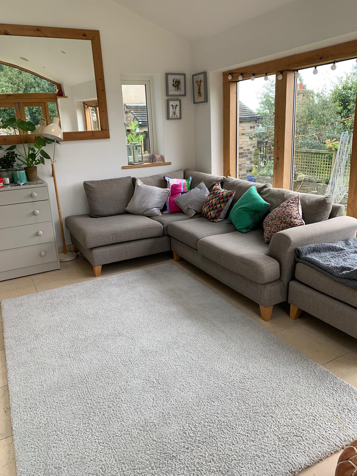 Pebble Rug in farmhouse sunroom